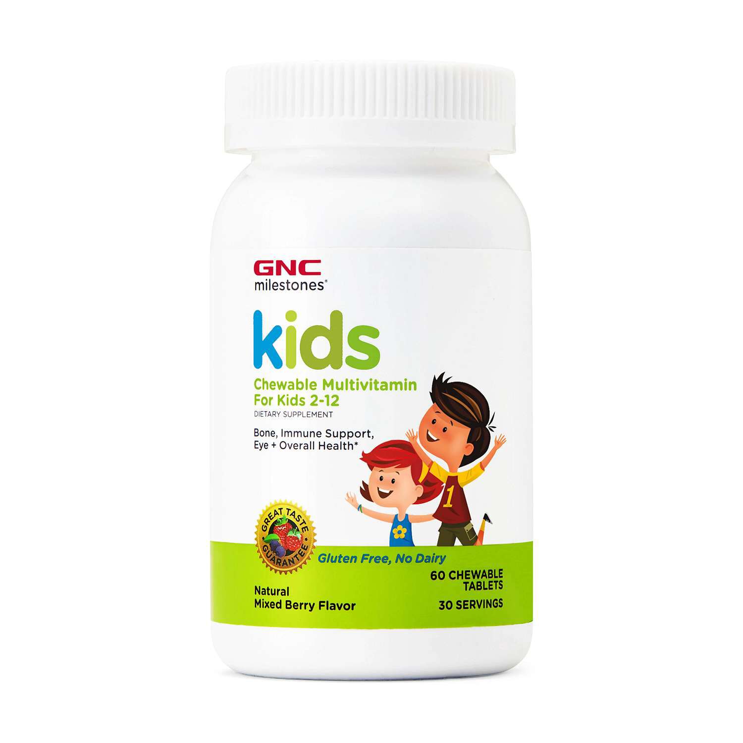 Kids Chewable Multivitamin For Kids 2-12 - 60 Chewable Tablets (30 Servings)